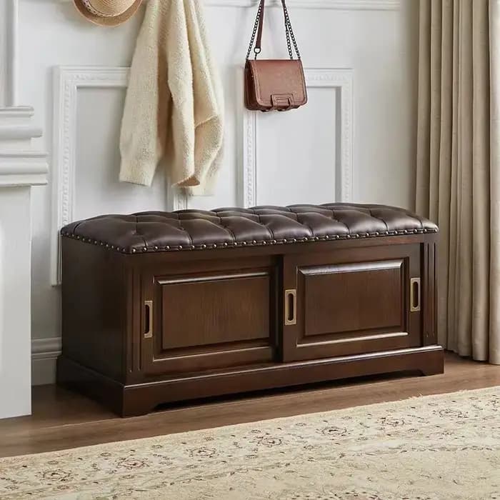 Meuble à chaussures de luxe moderne en bois, étagère à chaussures mobile design pour salon, meuble d
