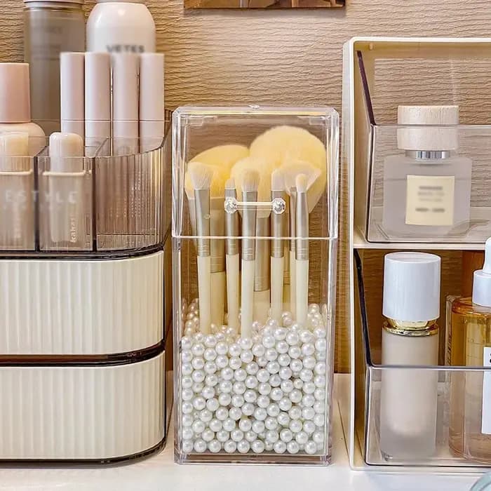 Boîte de rangement pour pinceaux de maquillage