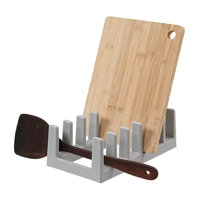 Étagère suspendue multifonctionnelle et peu encombrante compatible - Support pour couvercles de casseroles et égouttoir