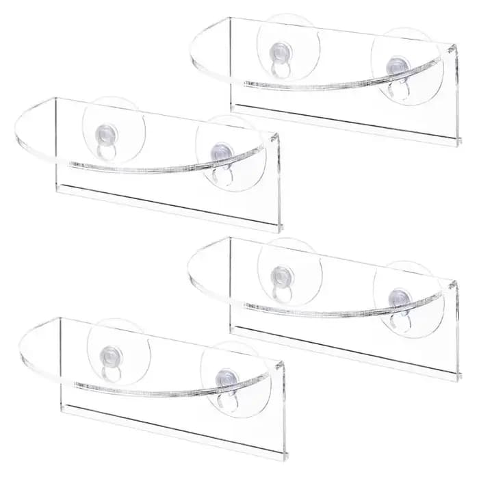 E8BD – lot 4 étagères flottantes pratiques, support pour plantes pour décors feuillage, avec aspirat