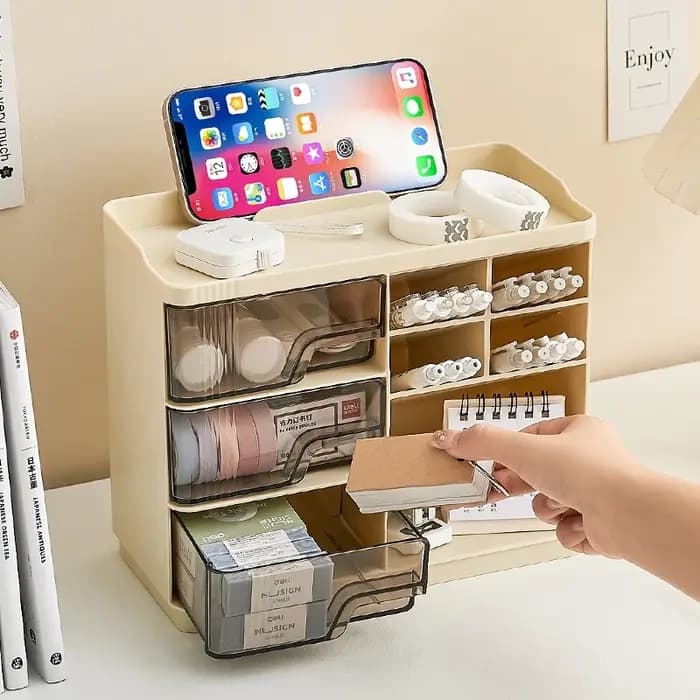 UFORU – boîte de rangement de bureau à tiroir multicouche, organisateur de papeterie de bureau à ven