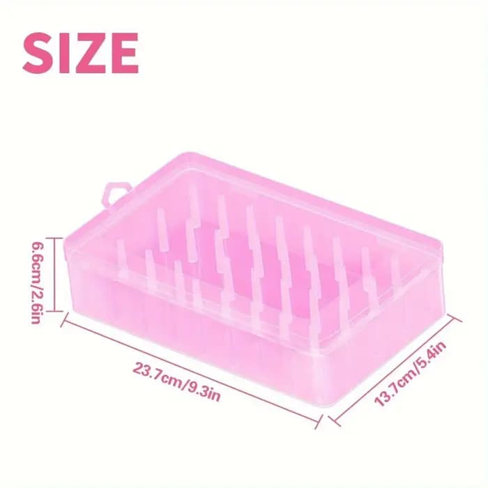  Boîte de rangement de fil à coudre 42 bobines, boîte de rangement de fil à coudre Portable en plastique transparent de grande capacité pour fournitures de broderie