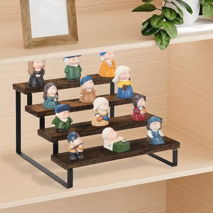Artefact de stockage sur comptoir de cuisine à plusieurs étages! Présentoir à couches pour placer ordonné des bouteilles et des canettes d'assaisonnement