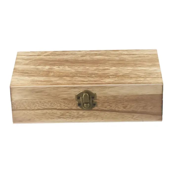 Boîte de rangement rectangulaire en bois pour magasin de thé