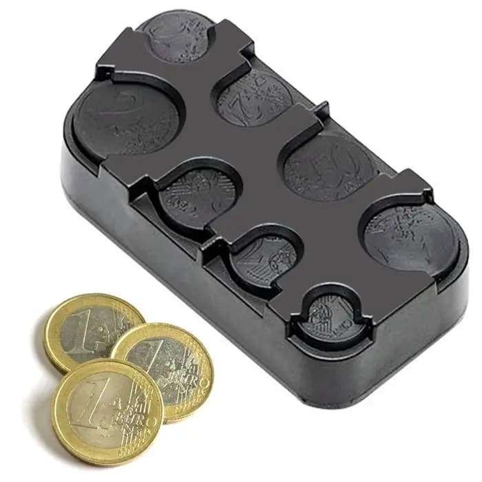 Boîte d'épargne de portefeuille de rangement de voiture pour banque de pièces de monnaie européenne