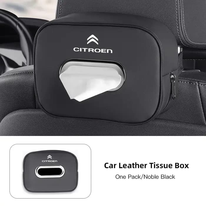 Boîte à mouchoirs intérieure de voiture de grande capacité, sac de rangement Kleenex pour citroën C8