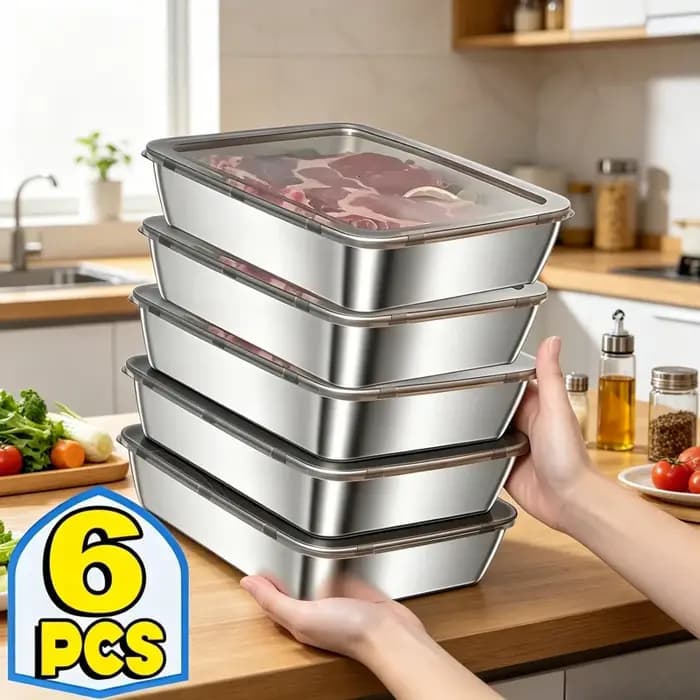 Ensemble de contenants alimentaires en acier inoxydable