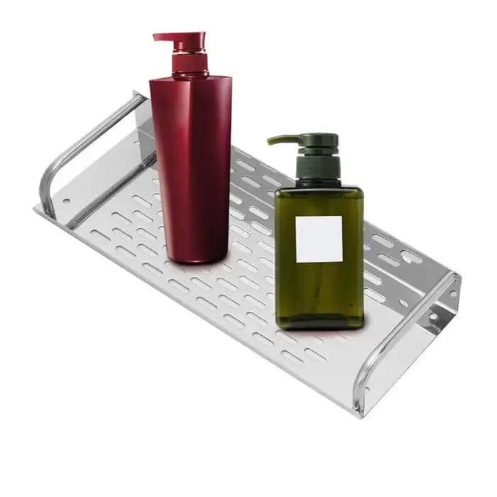 Étagère de rangement murale en acier inoxydable, monocouche, pour la cuisine et la salle de bain