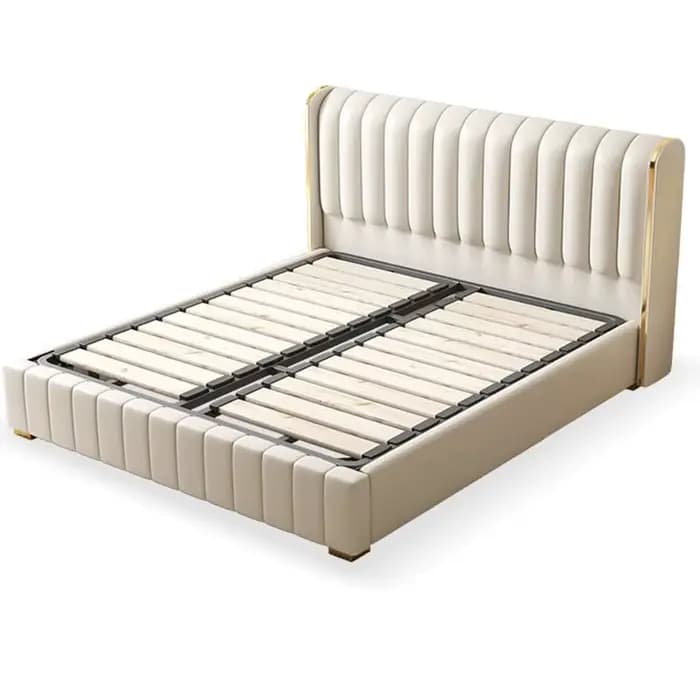 Lit Double Simple violet tissu blanc personnalisé nordique moderne rangement Loft lits chambre 180X200 Cm Letto Matrimoniale meubles