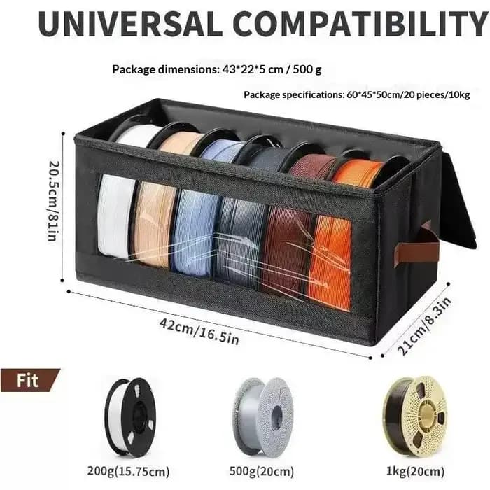 Boîte de rangement pour consommables, conteneur pour imprimante 3D, adapté au stockage des accessoires d'impression 3D, organisateur pour la maison et le bureau
