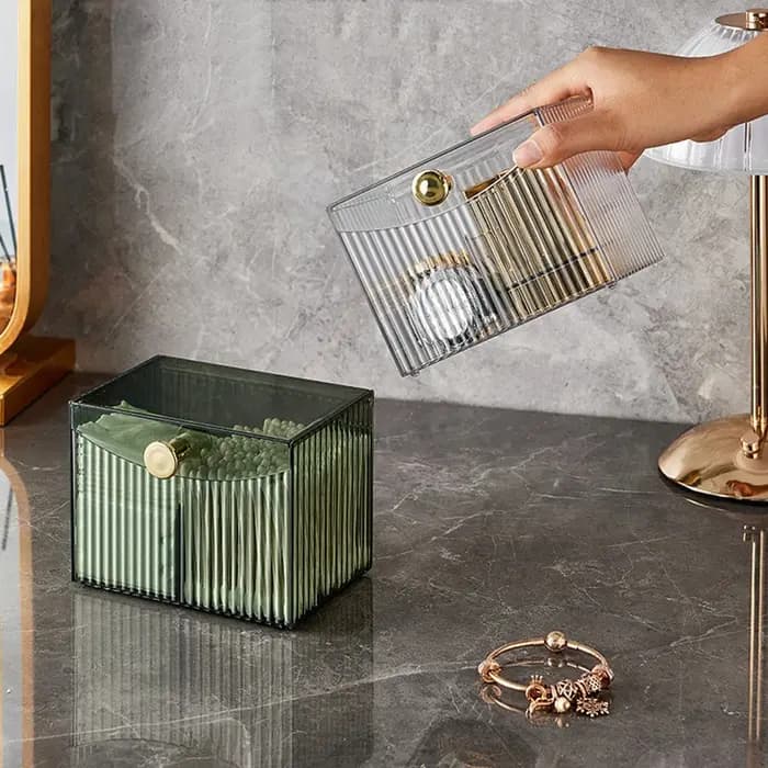 Boîte de rangement pour coton-tige
