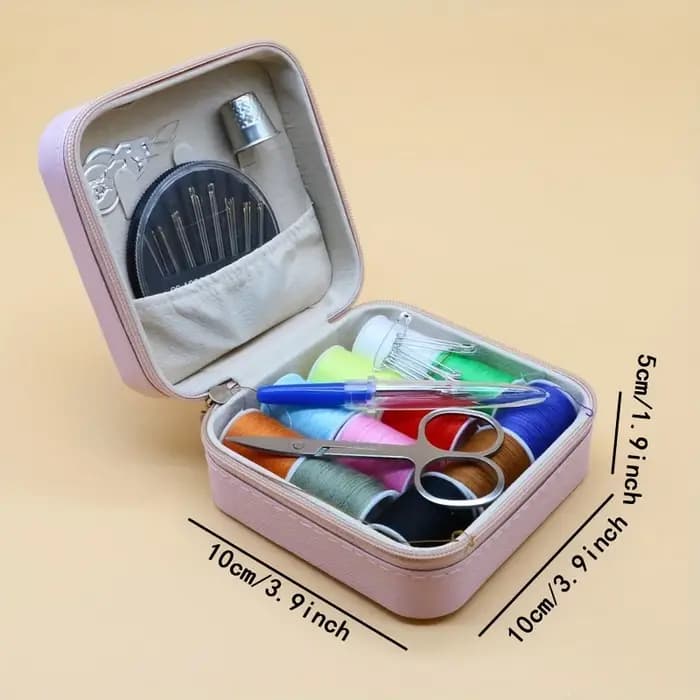 Kit de broderie au point de croix avec boîte de rangement à fermeture éclair