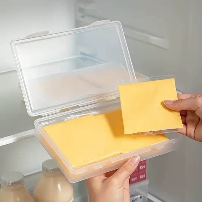 Boîte de rangement de cuisine polyvalente pour tranches de fromage