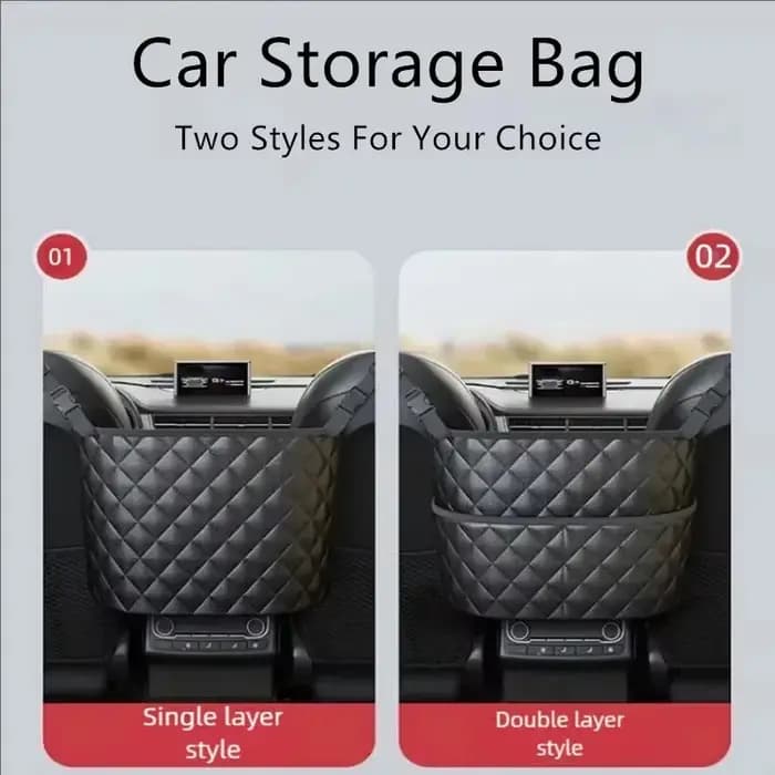 Filet de rangement pour siège central de voiture, sac en cuir de grande capacité, sac de rangement pour dossier de siège, fournitures pour dossier de chaise de voiture, sac suspendu pour articles de r