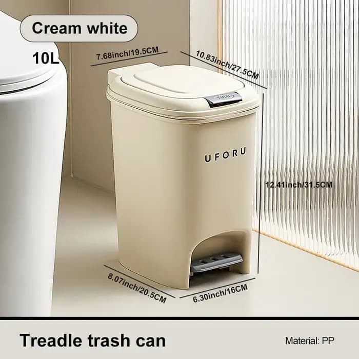 UFORU 10L bacs de rangement de déchets de luxe de grande capacité pour salon cuisine et salle de bain avec couvercle