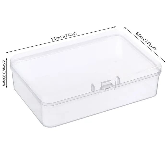Boîte de rangement en plastique transparent, boîte de rangement pour cartes photo, boîte de classifi