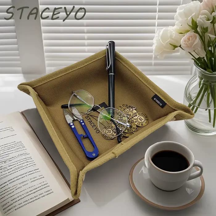 Plateau de rangement de bureau kaki 1 pièce