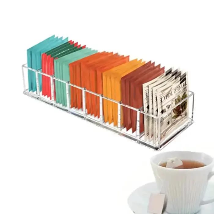 Boîte de rangement transparente à 8 compartiments