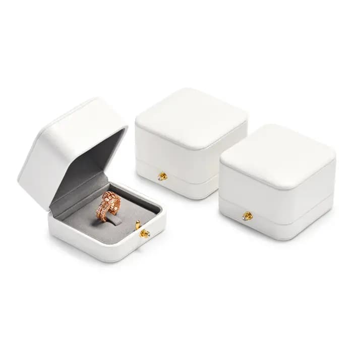 Oirlv-Boîte Blanche en Cuir PU pour Bijoux