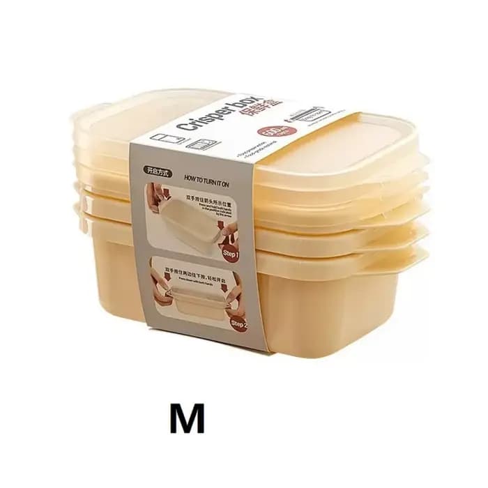 Ensemble de 3 pièces, boîte de conservation des aliments en plastique réutilisable avec couvercle