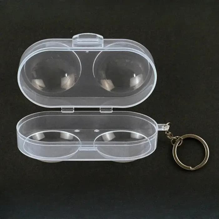 Boîte de rangement pour 2 balles de tennis de table avec porte-clés, boîte de transport pour balles de ping-pong