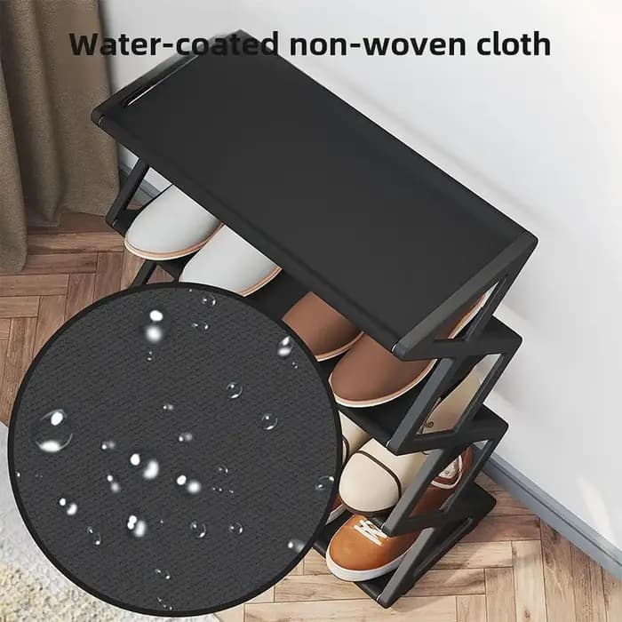 Étagère à chaussures anti-poussière en forme de X pour porte d'entrée
