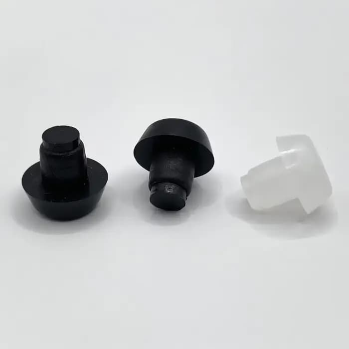 50 pièces 6mm dessus en verre meubles de Table pare-chocs intégré avec tige en caoutchouc trou de vi