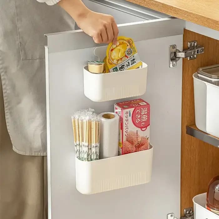 Boîte de rangement murale non perforée pour réfrigérateur domestique