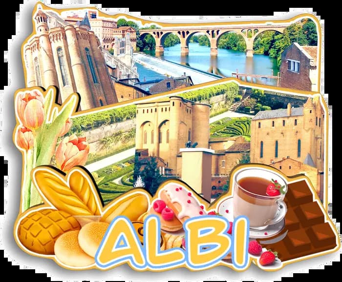 Bordeaux La Rochelle Toulouse Montpellier Nimes Albi Carcassonne Lourdes Angers France Réfrigérateur Aimant Voyage Souvenir Cadeau