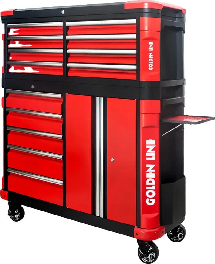 Coffre à outils en métal à 8 tiroirs et chariot