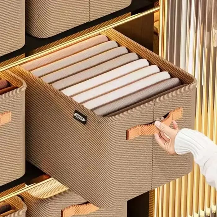 Organisateur de rangement portable pour chambre à coucher : Boîtes pliables en tissu pour pantalons