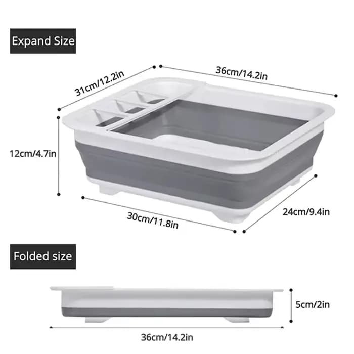 Égouttoir à vaisselle pliable de cuisine, support de rangement, bol égouttoir, assiette de vaisselle
