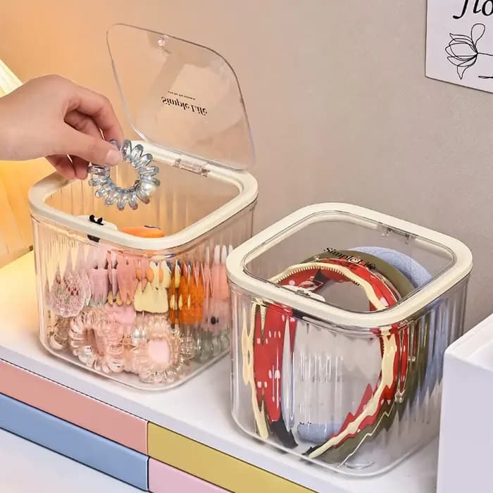 Boîte de rangement d'accessoires pour cheveux