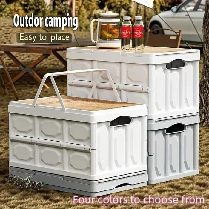 1 boîte de rangement de Camping en plein air avec couvercle