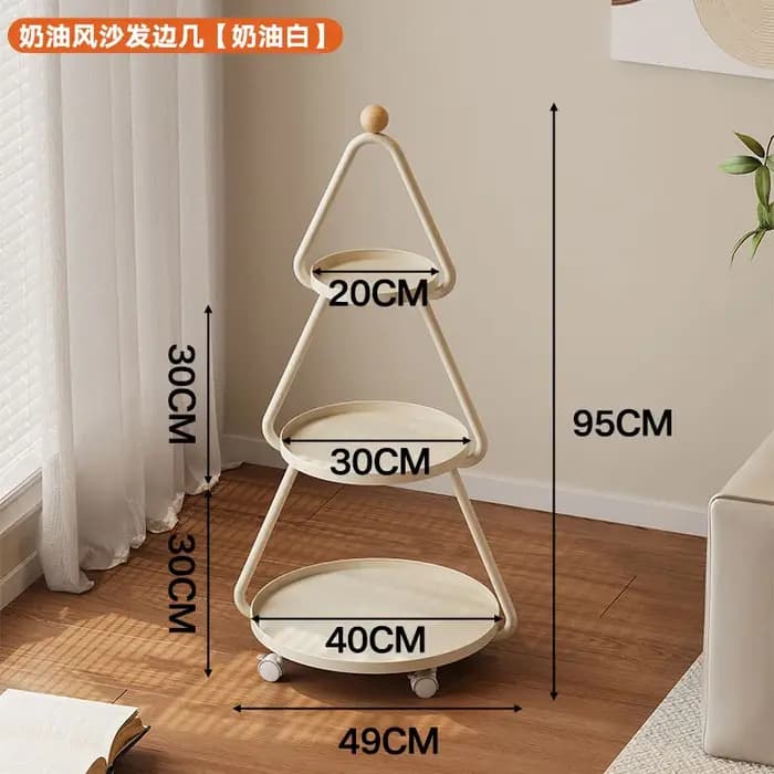 Support de rangement multicouche de forme triangulaire avec rangement partiqué pour un mouvement pra