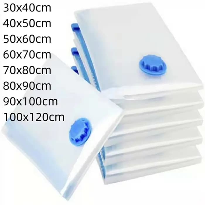Sacs de Rangement Sous Vide avec Valve, Transparent, Pliable, Compressé, pour Espace, Organisateur d