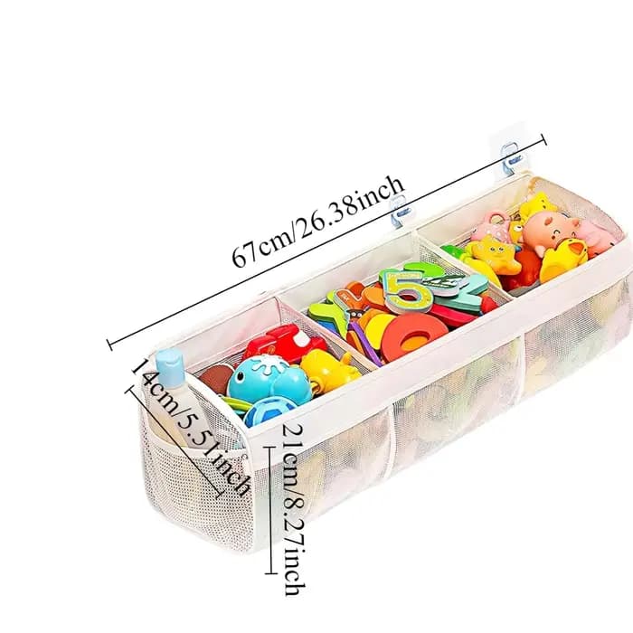 Organisateur de jouets de bain à 3 compartiments