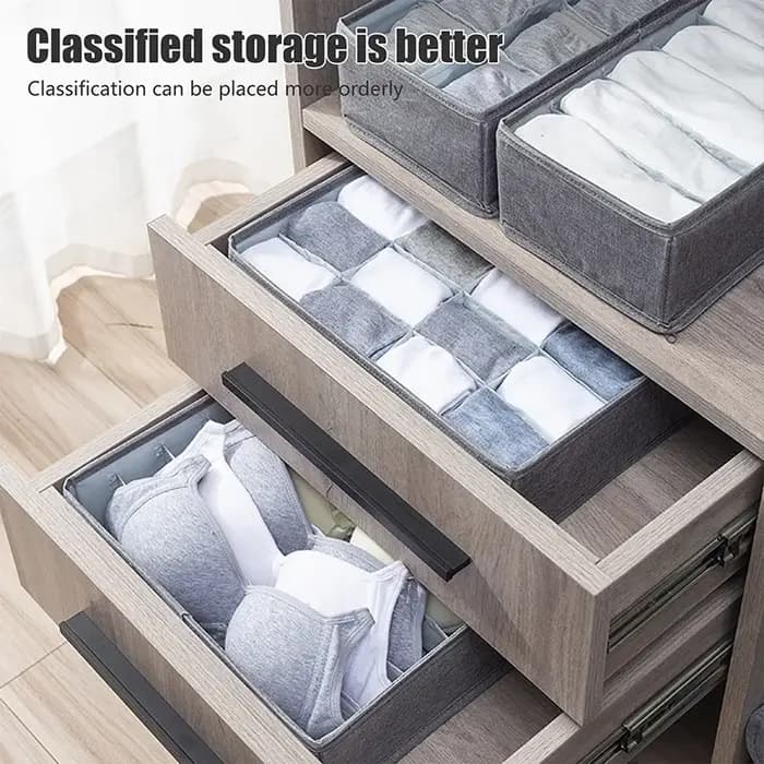 Boîte de rangement de sous-vêtements en tissu, boîte de tri de sous-vêtements, compartiment de chaussettes, boîte de rangement, organisateur de tiroir, rangement à domicile
