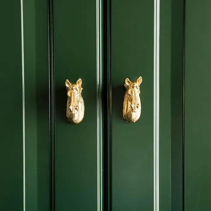 Poignées de meubles en forme de tête de cheval, boutons de tiroir de Style rétro, poignées noires et grises pour armoires et tiroirs, poignées de garde-robe en alliage Zic