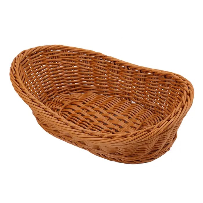 Ensemble de paniers à pain en plastique tressé, bacs de rangement carrés pour comptoir de cuisine, présentoir pour fruits, légumes, collations, pains, pour la maison et le bureau