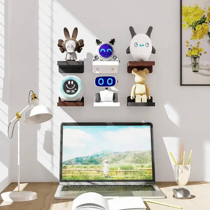 Paquet de 4 petites étagères flottantes pour mur