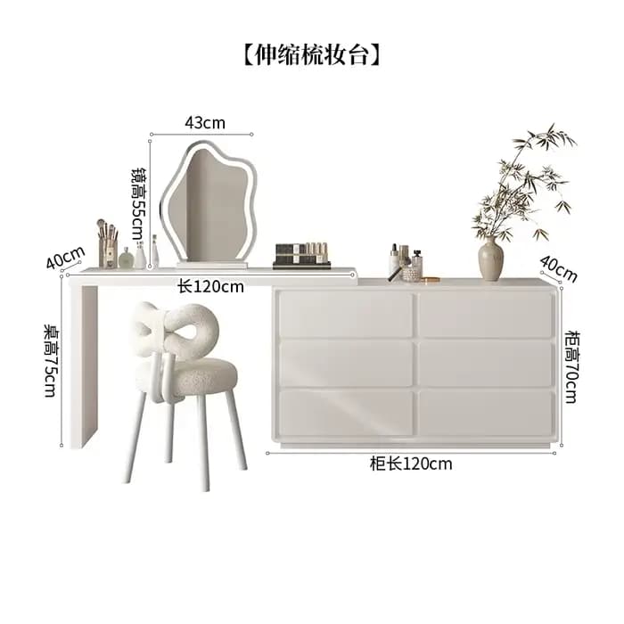 Avec tiroirs coiffeuse Design Style élégant vanité Table esthétique minimaliste Tocador De Maquillaj