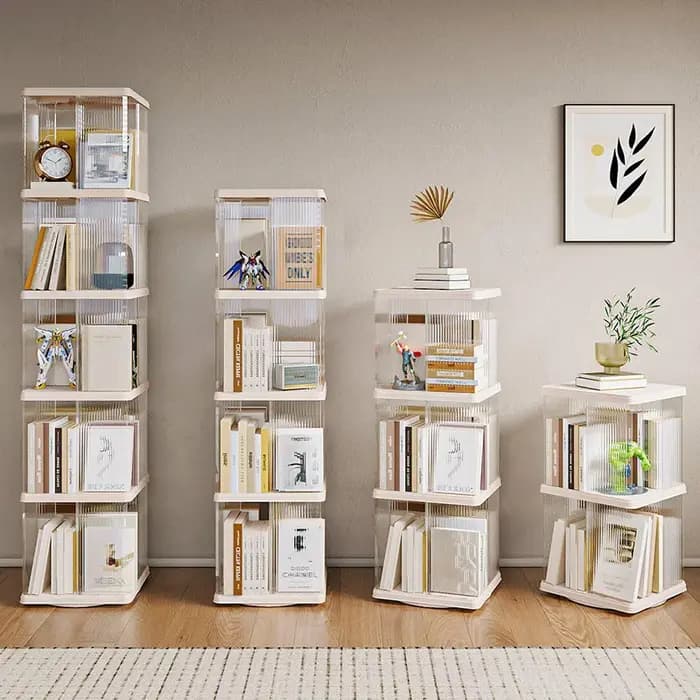 360 ° Bibliothèque rotative pour salon