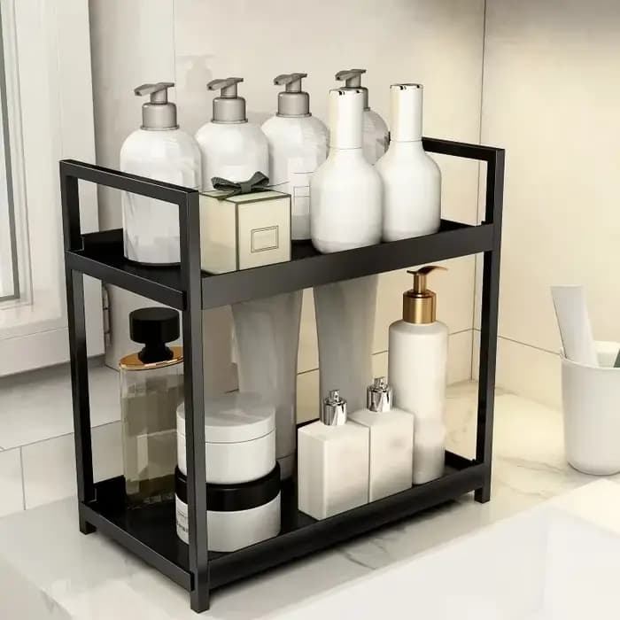 Nouvelle étagère de rangement double pour parfums et cosmétiques