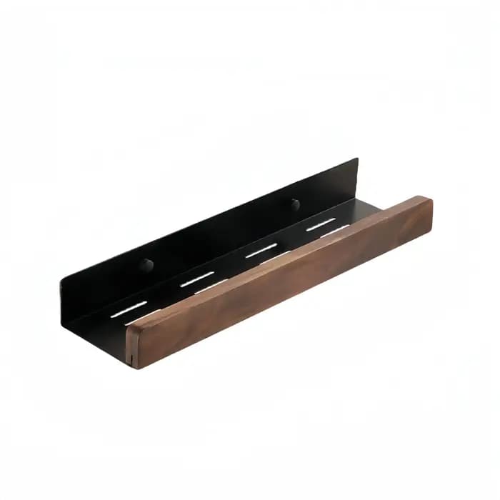Étagères de rangement de salle de bain en bois