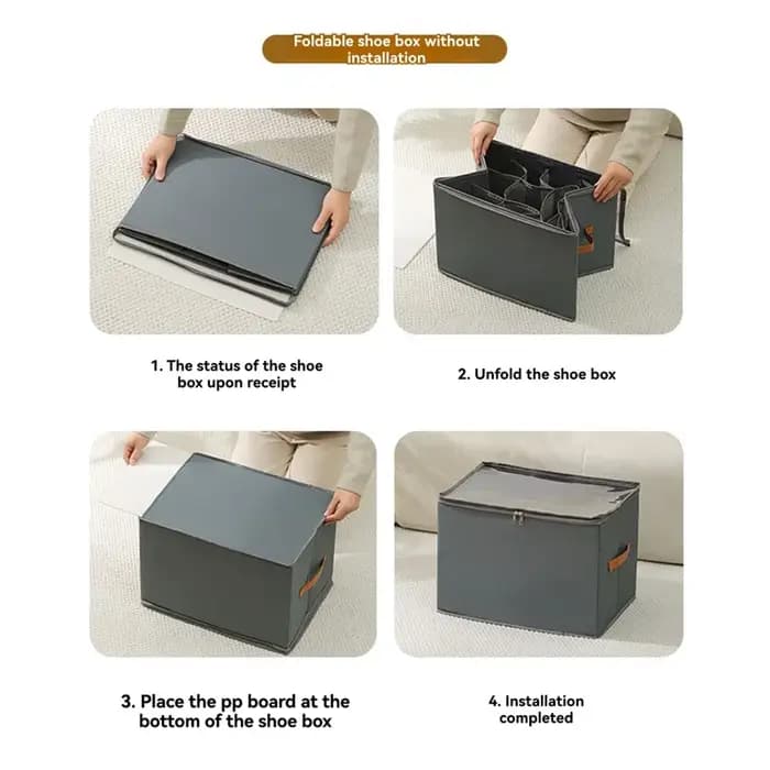 Hlzs-solution de rangement de chaussures pour placard-paquet de 2 organisateurs