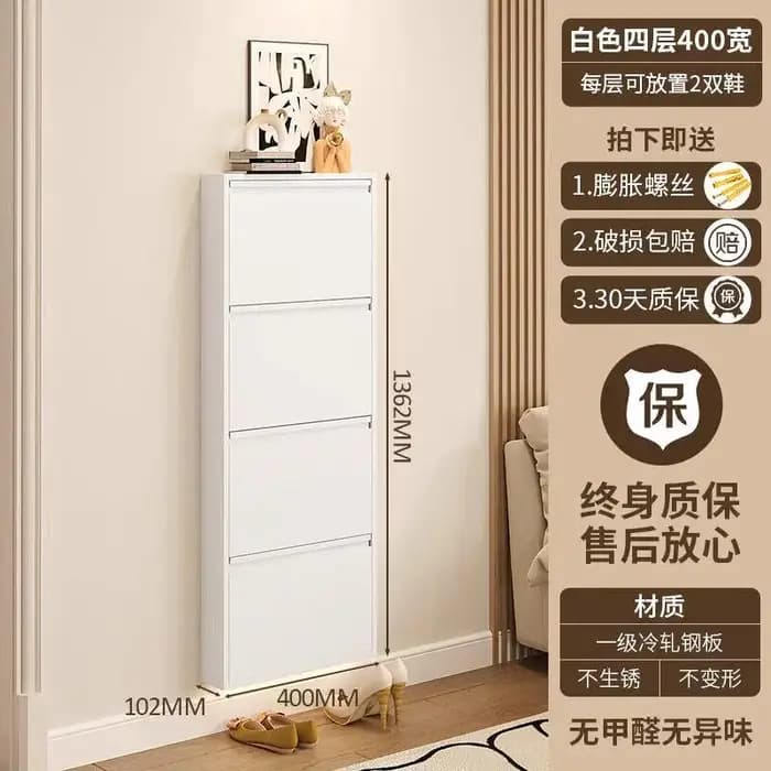 Petit meuble à chaussures multi-compartiments pour balcon
