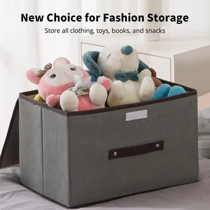 Boîte de rangement en tissu non tissé gris, fournitures pour la maison, vêtements, sous-vêtements, chaussettes, jouets pour enfants, évaluationcosmétiques