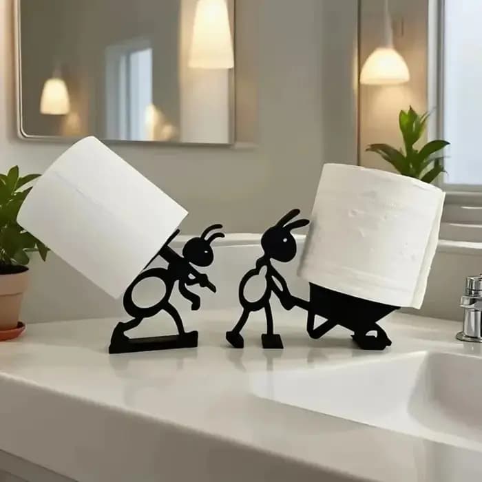 Porte-mouchoirs en forme d'animal mignon et simple - Porte-rouleau de papier minimaliste et pratique