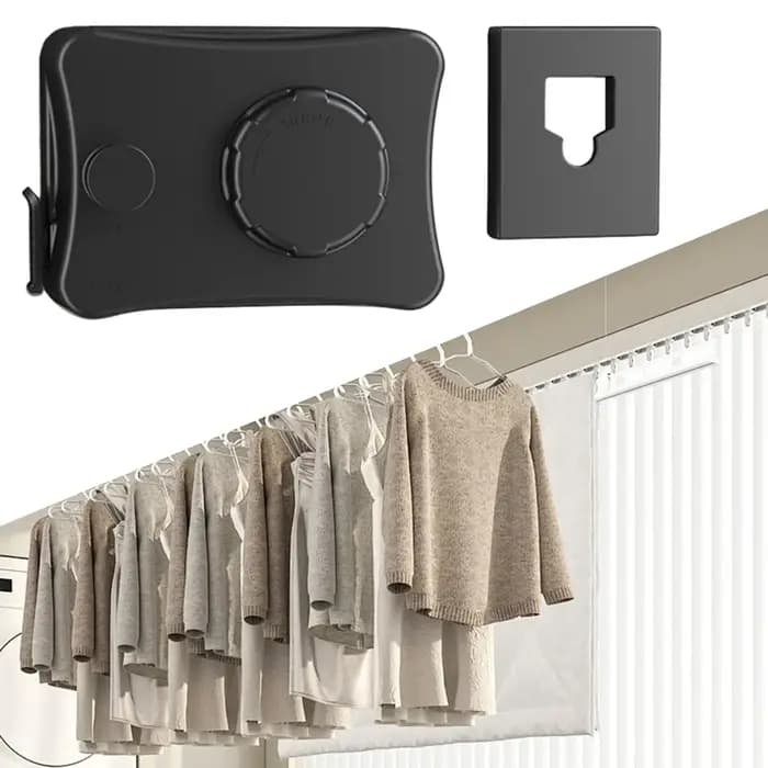 Corde à linge rétractable, balcon, support de séchage mural étanche